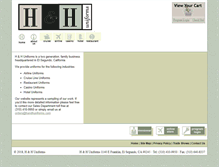 Tablet Screenshot of handhuniforms.com